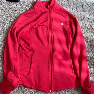 A champion sweatshirt.